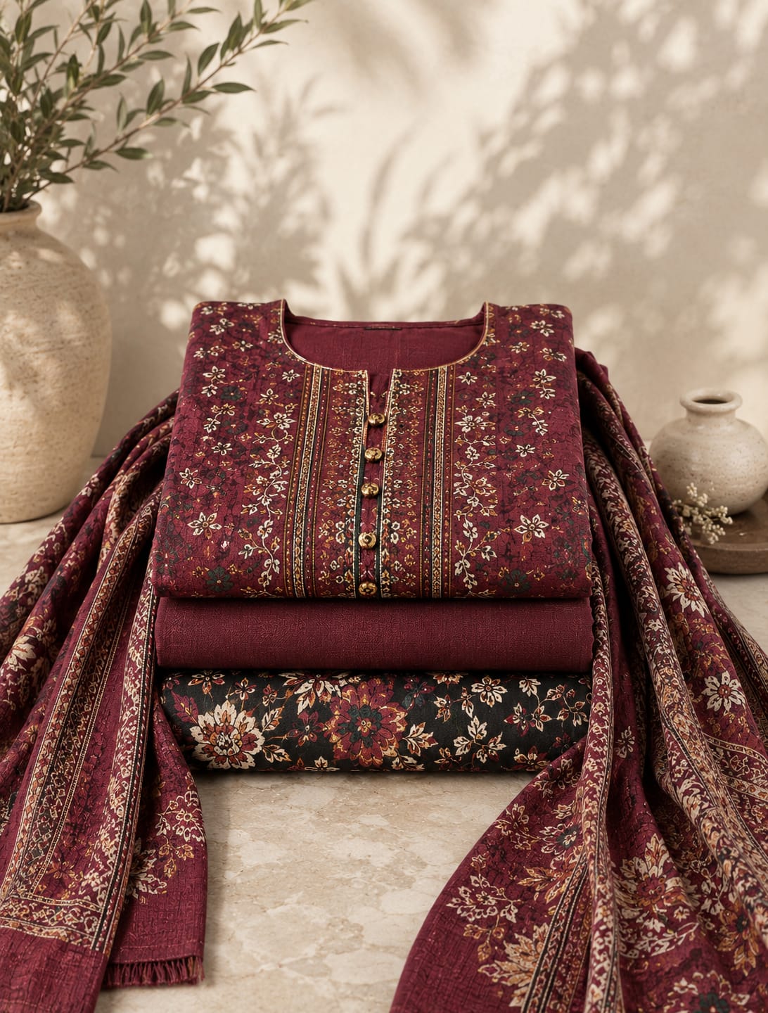 Khaddar Printed 3 Pc