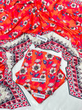 Linen 3 Pc Printed Suit