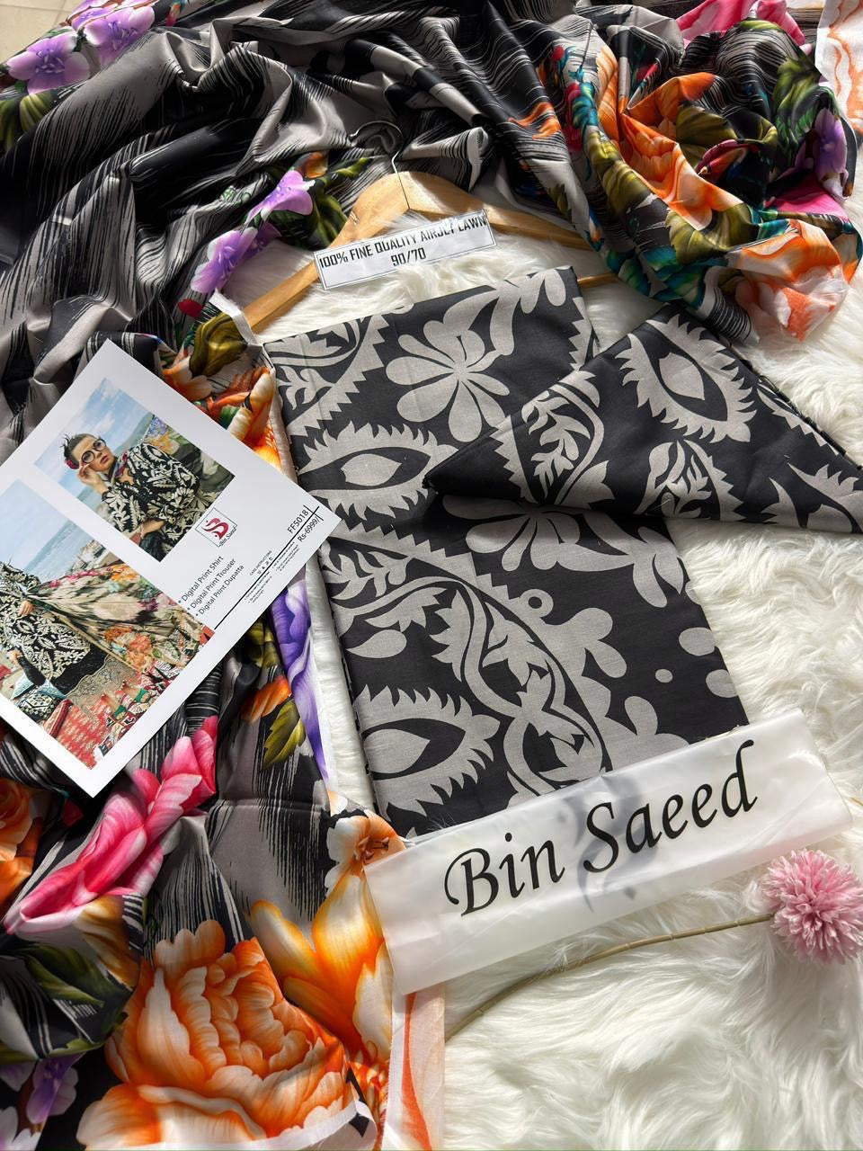 Printed 3 Pc Lawn