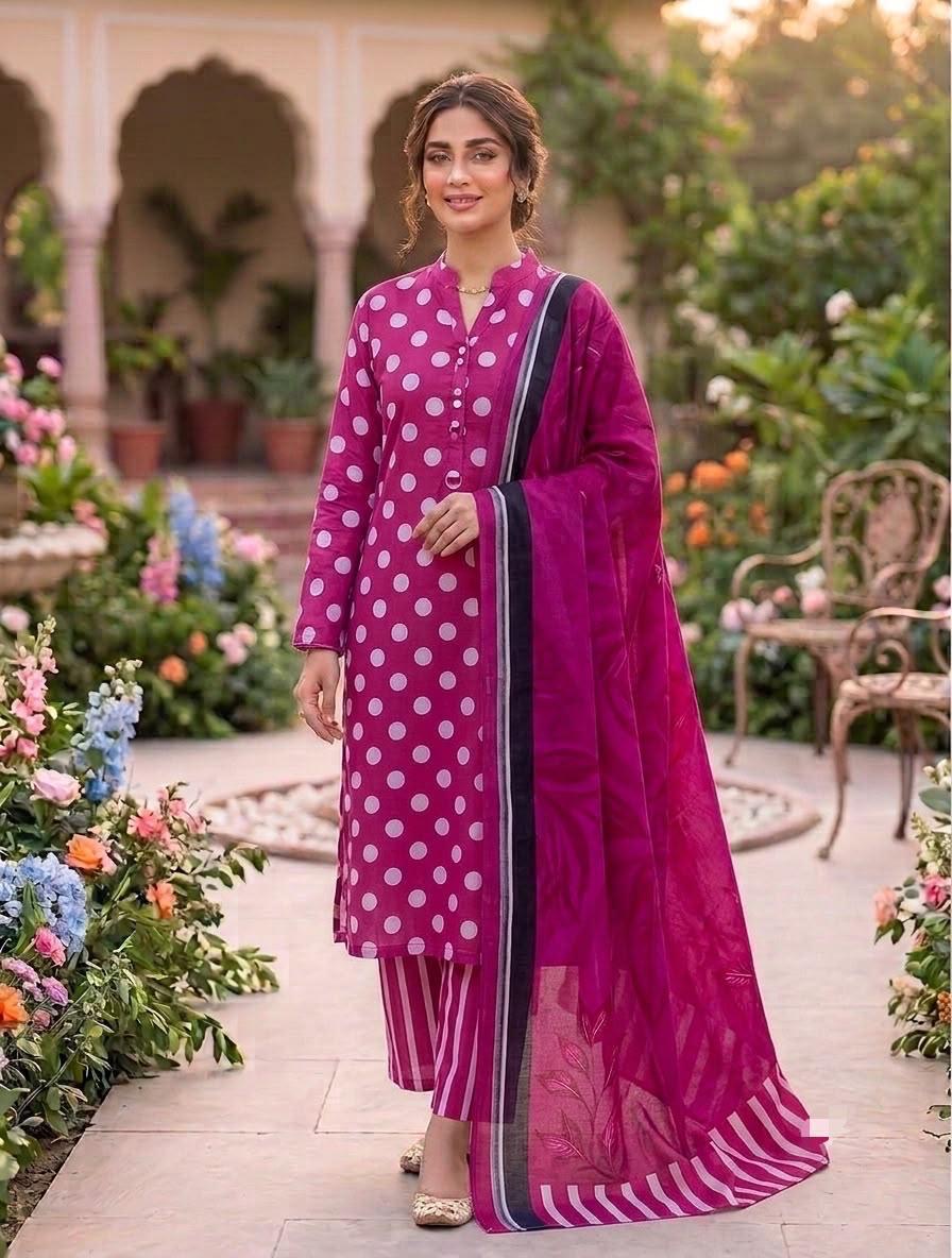 Printed 3 Pc Lawn