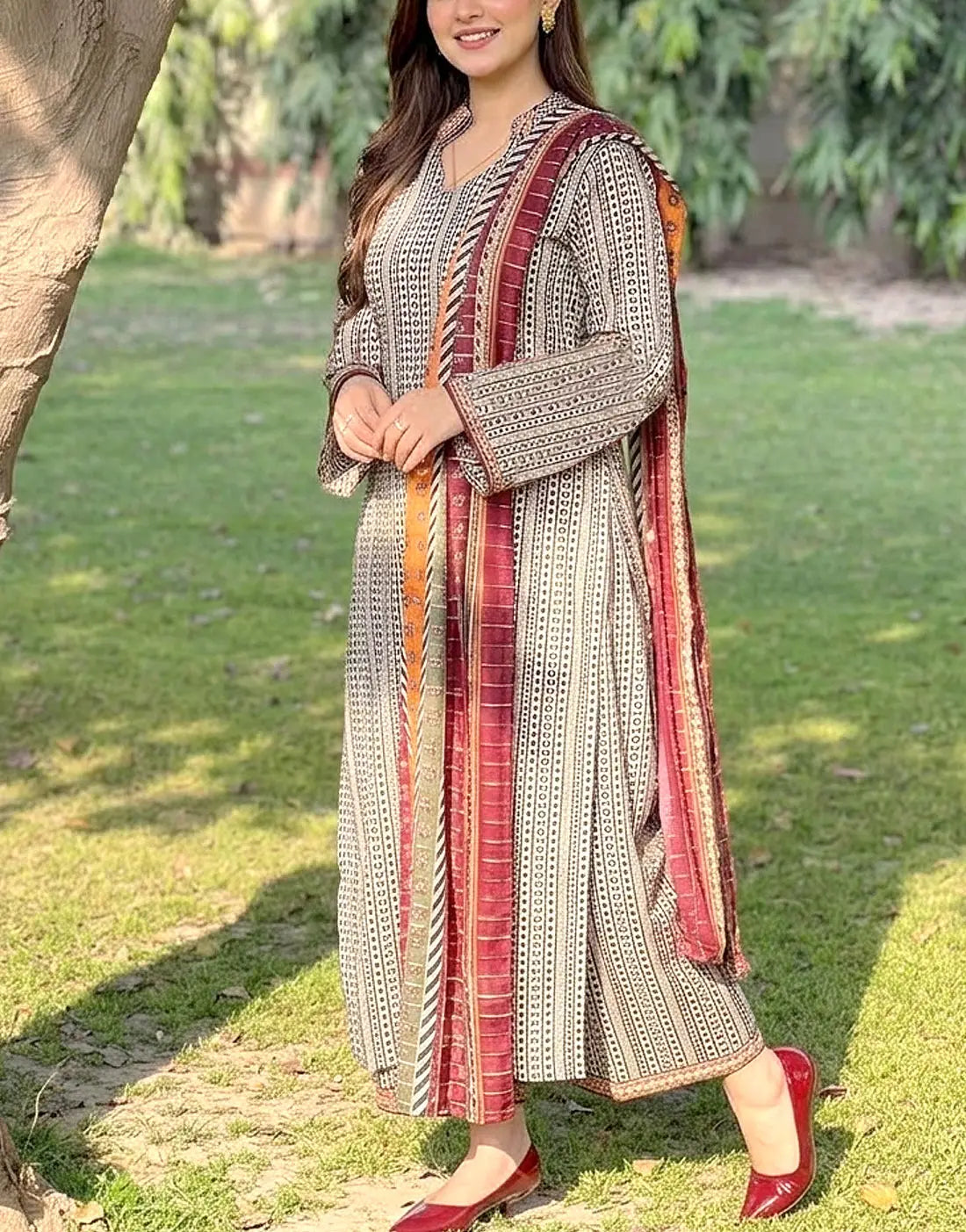 Printed 3 Pc Lawn