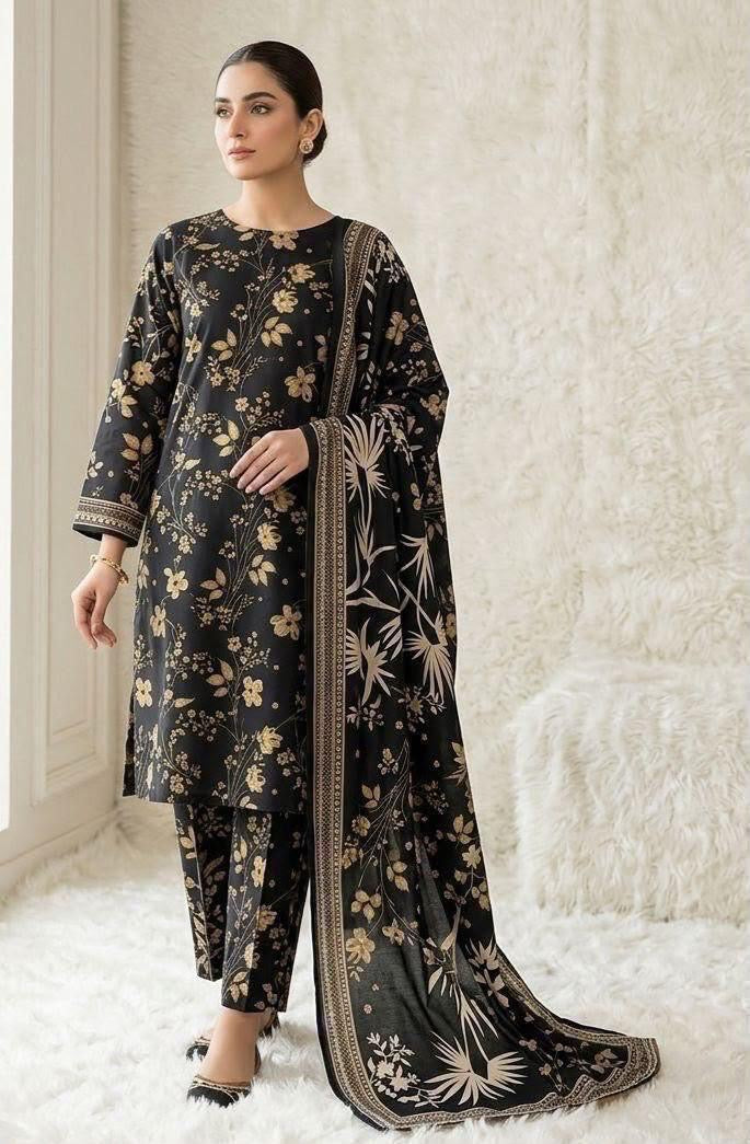 Printed 3 Pc Lawn