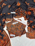 Linen 3 Pc Printed Suit