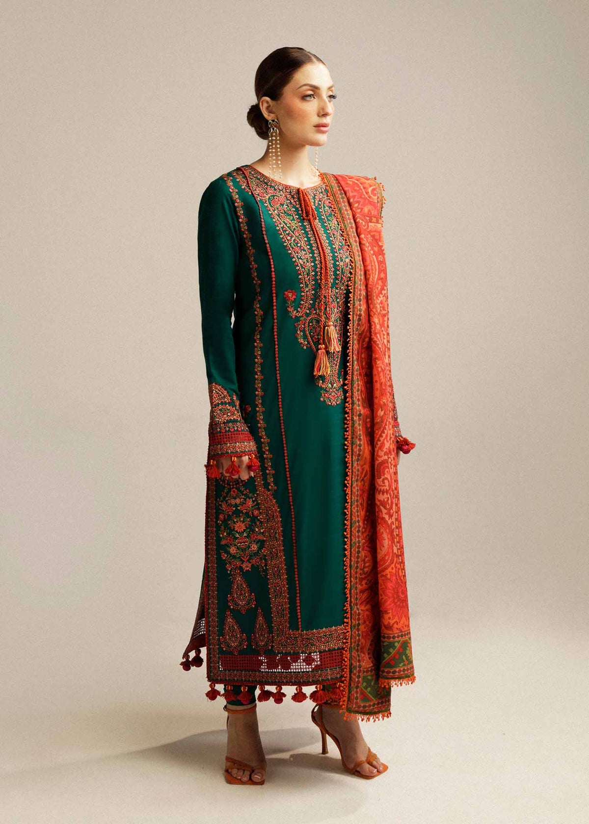 HUSSAIN REHAR  Dhanak Embriodered 3 Piece