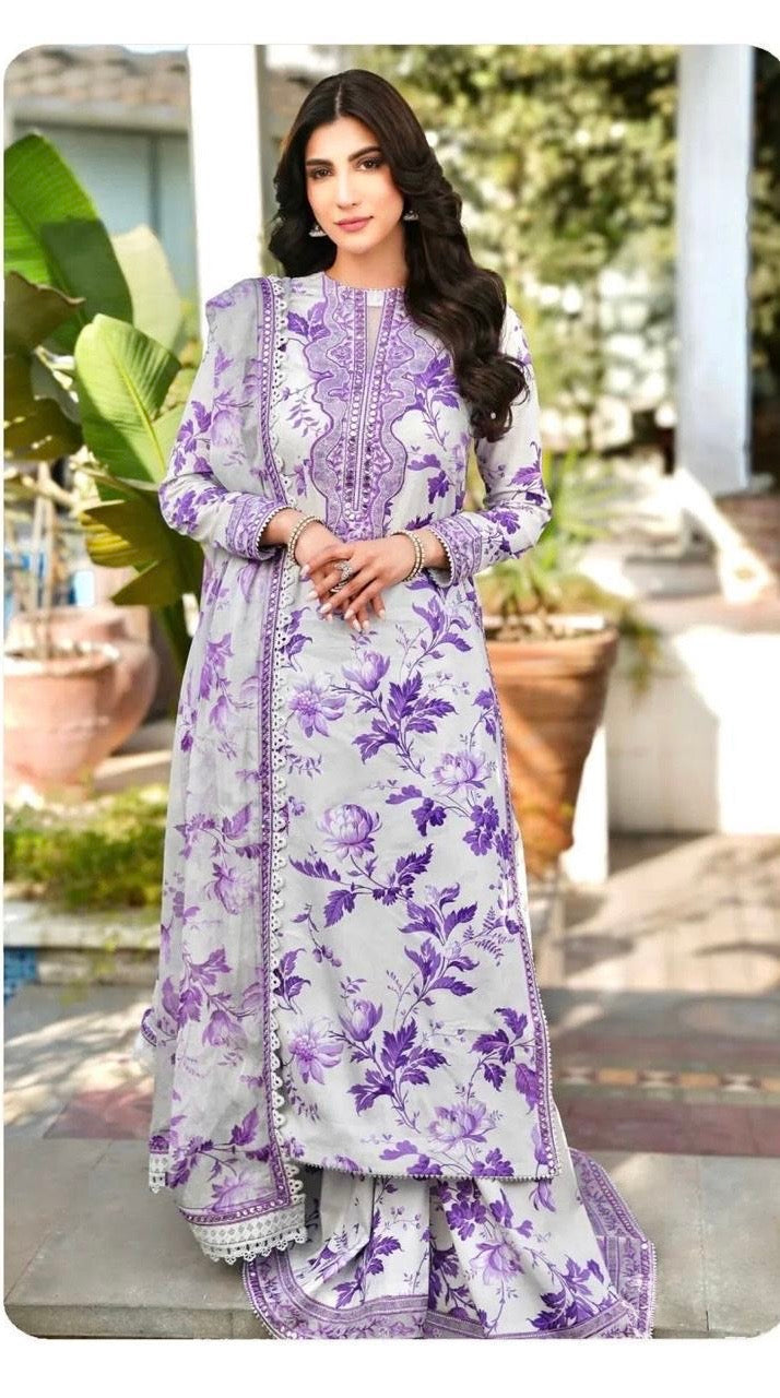 Printed 3 Pc Lawn