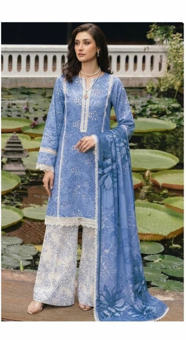 Printed 3 Pc Lawn