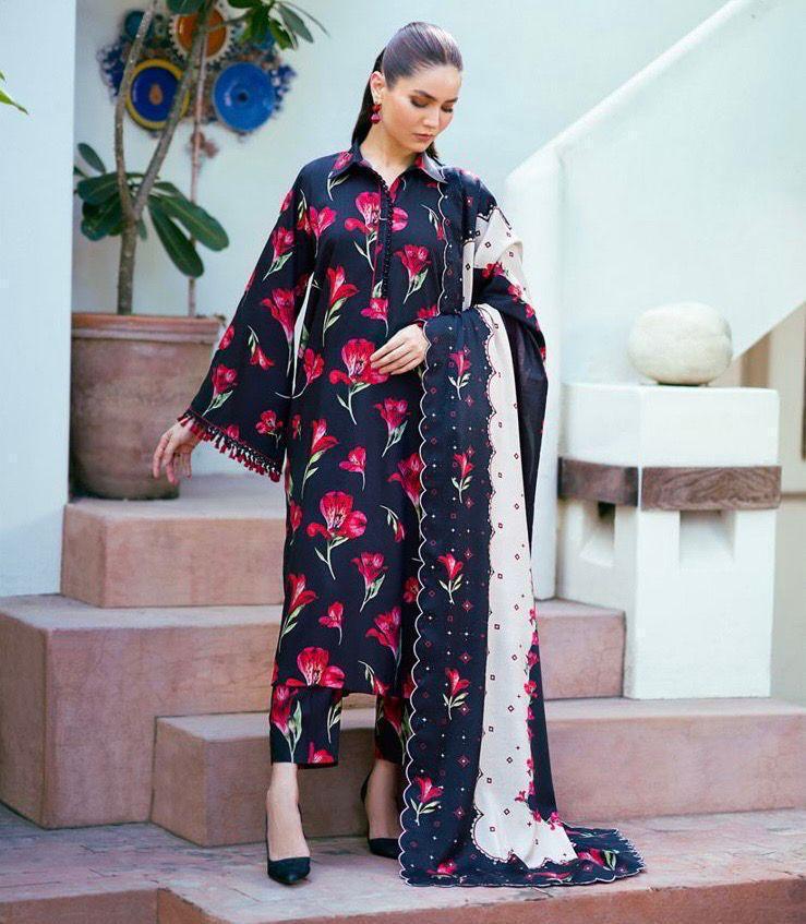 Printed 3 Pc Lawn
