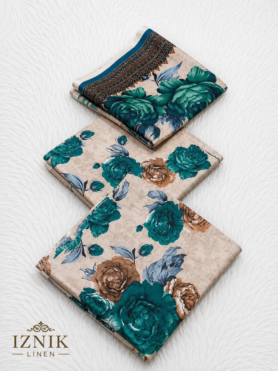 Linen 3 Pc Printed Suit