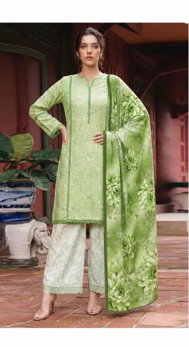 Printed 3 Pc Lawn