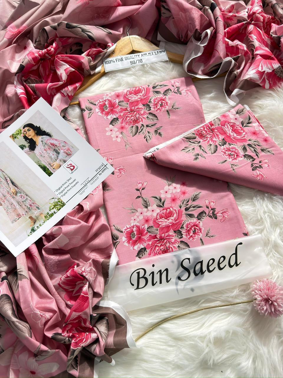 Printed 3 Pc Lawn