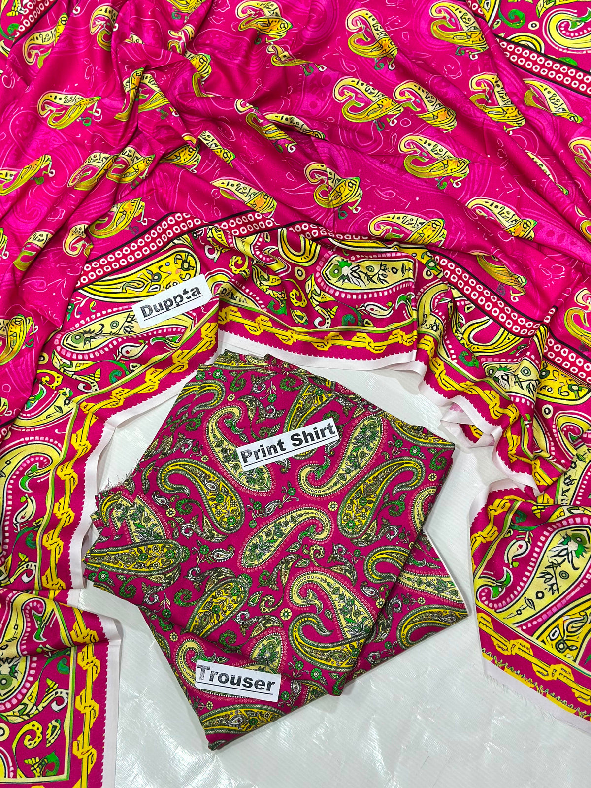Linen 3 Pc Printed Suit