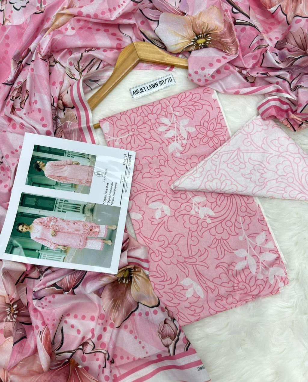 Printed 3 Pc Lawn