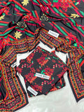 Linen 3 Pc Printed Suit