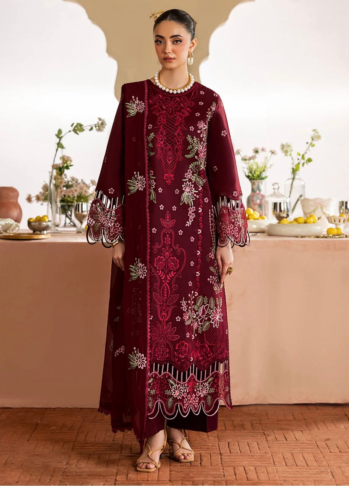 MARIA.B Dhanak Embriodered 3 Piece