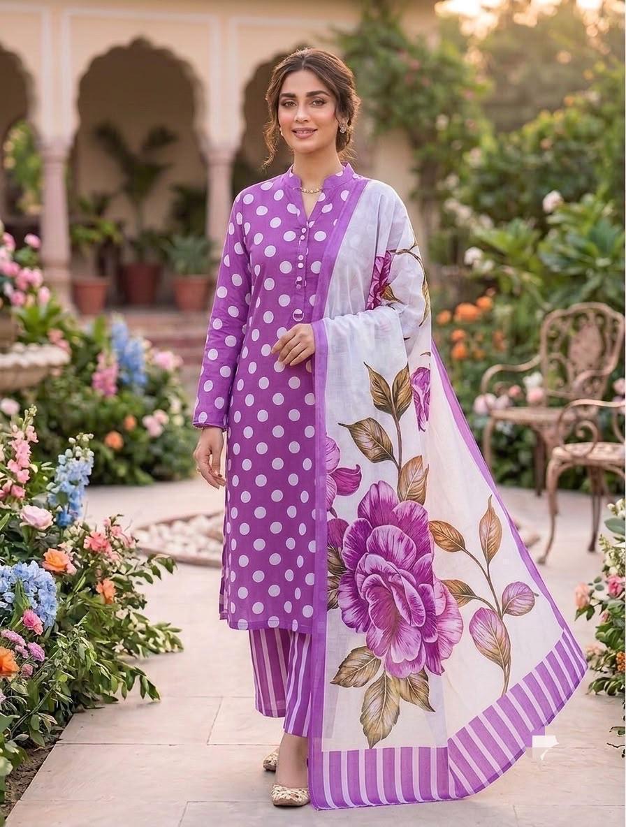 Printed 3 Pc Lawn