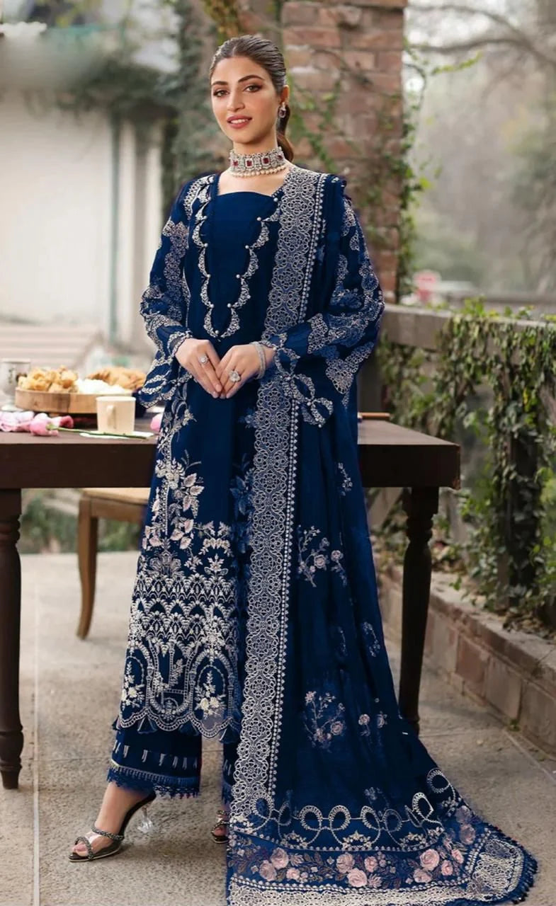 KAHF Dhanak Embriodered 3 Piece