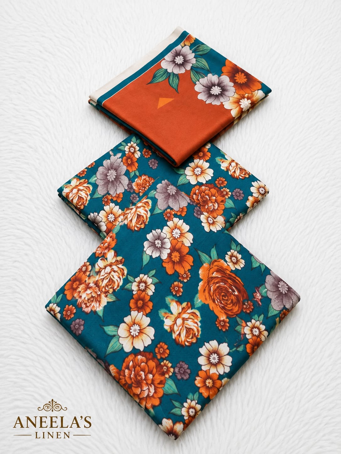 Linen 3 Pc Printed Suit
