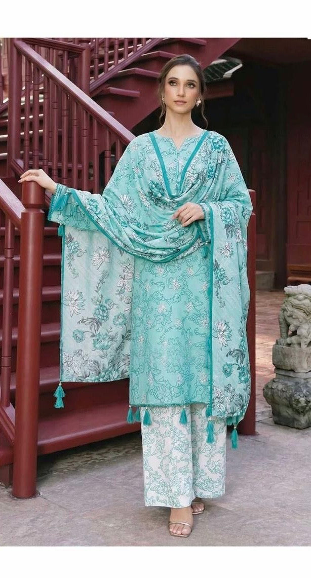 Printed 3 Pc Lawn