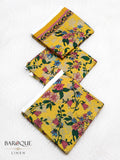 Linen 3 Pc Printed Suit