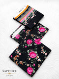 Linen 3 Pc Printed Suit