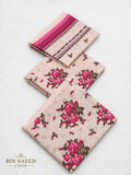 Linen 3 Pc Printed Suit